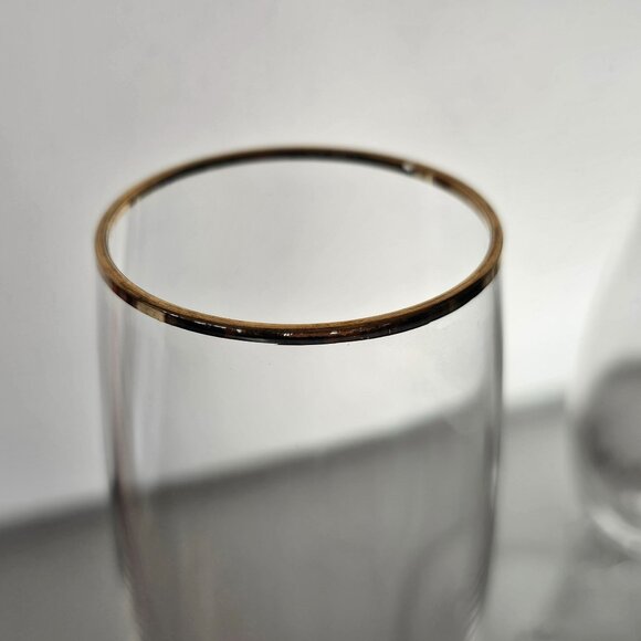 Lenox Monroe Gold Champagne Flutes 9" crystal twisted stem elegant vtg fine glas - Picture 6 of 8